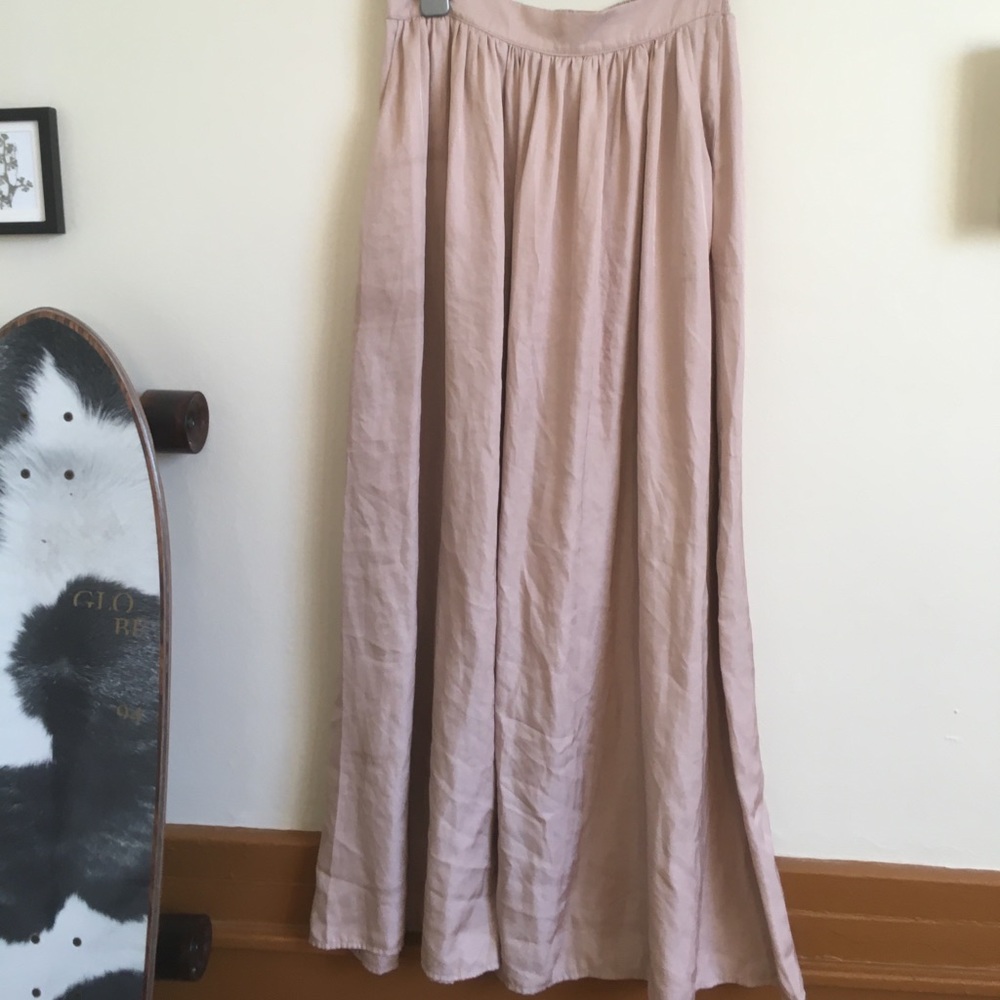 Blush maxi skirt polyester